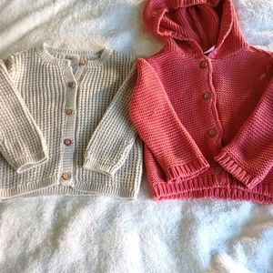2 baby girl cardigans